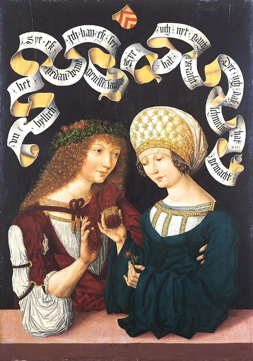 Majstor kućne knjige, Ljubavnici u razgovoru, 1480. – 1490.