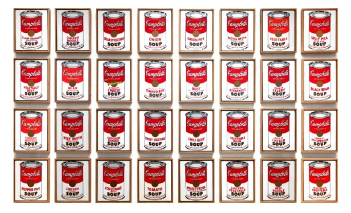 Andy Warhol, Campbell's Soup Cans,1962.