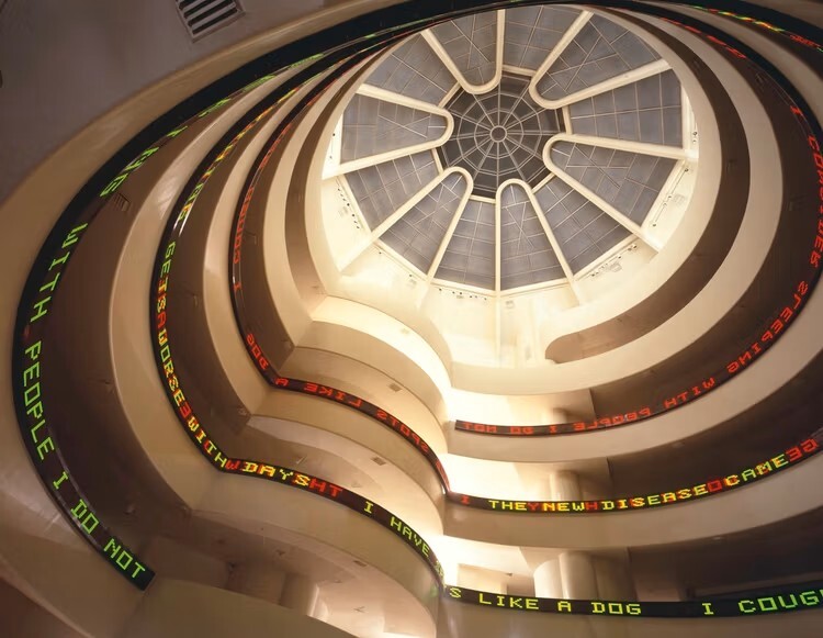 Jenny Holzer, Instalacija za Guggenheim muzej NY, 1989.