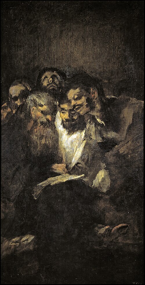 Francisco Goya, Muškarci čitaju novosti / Političari, 1820. – 1823.