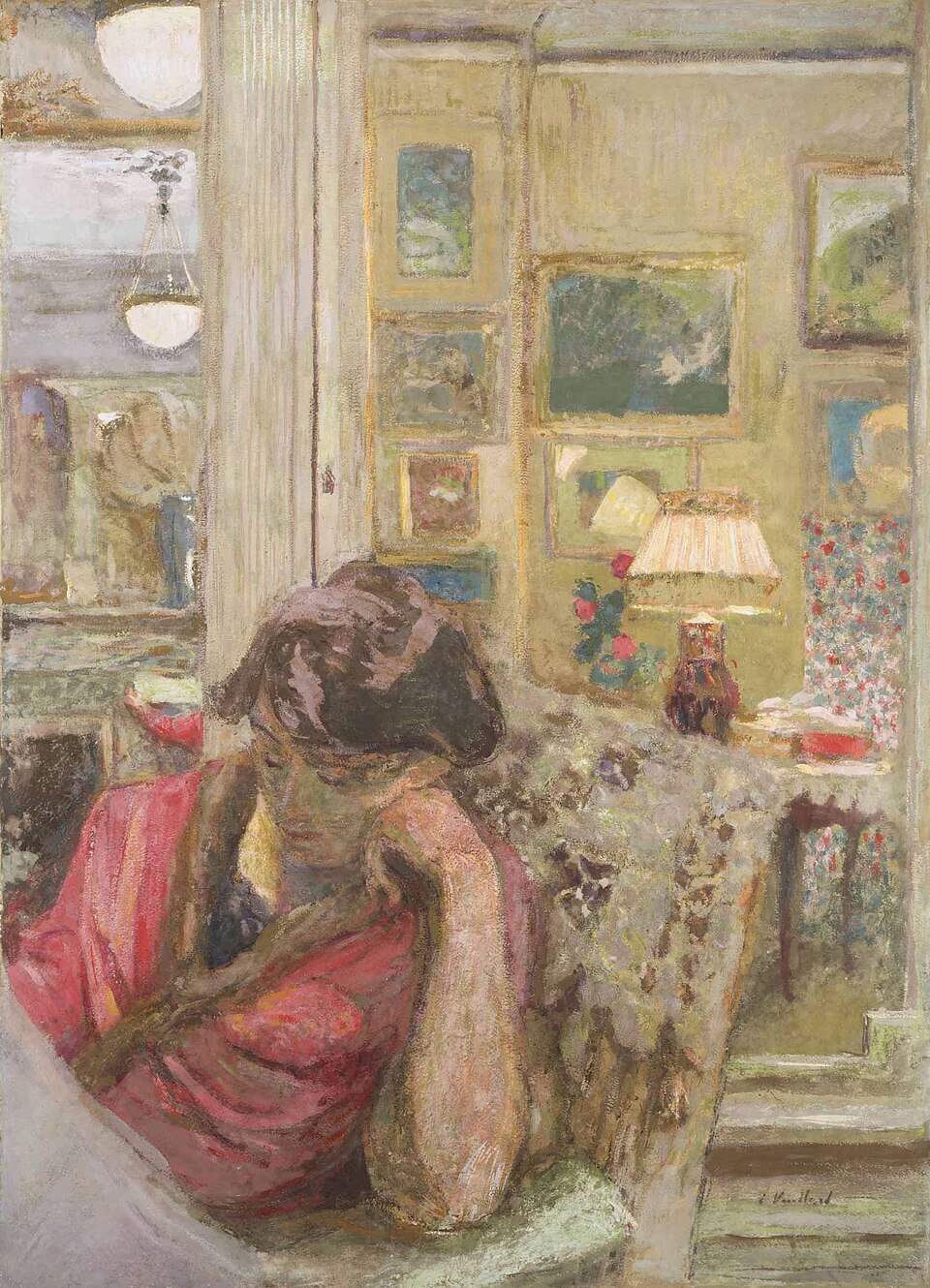 Édouard Vuillard, Mme Hessel čita večernje novine, oko 1915. – 1916.