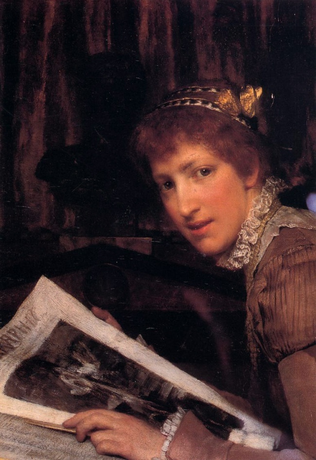 Lawrence Alma-Tadema, Prekinuta u čitanju, 1880.